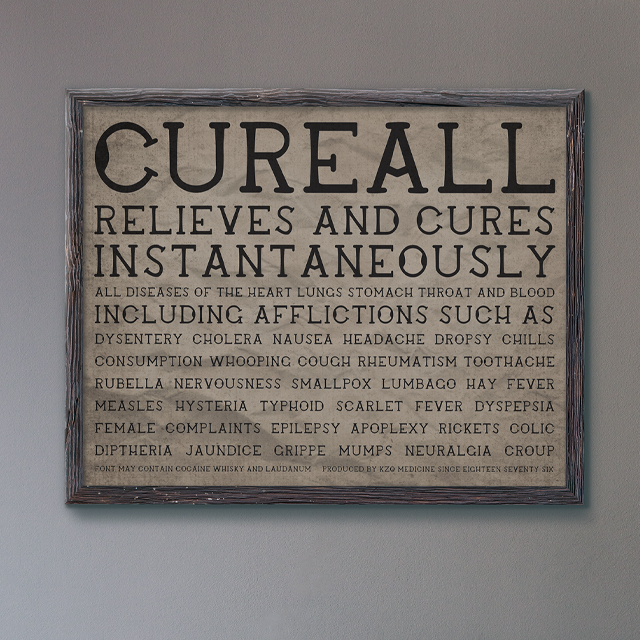 cureall type specimen poster